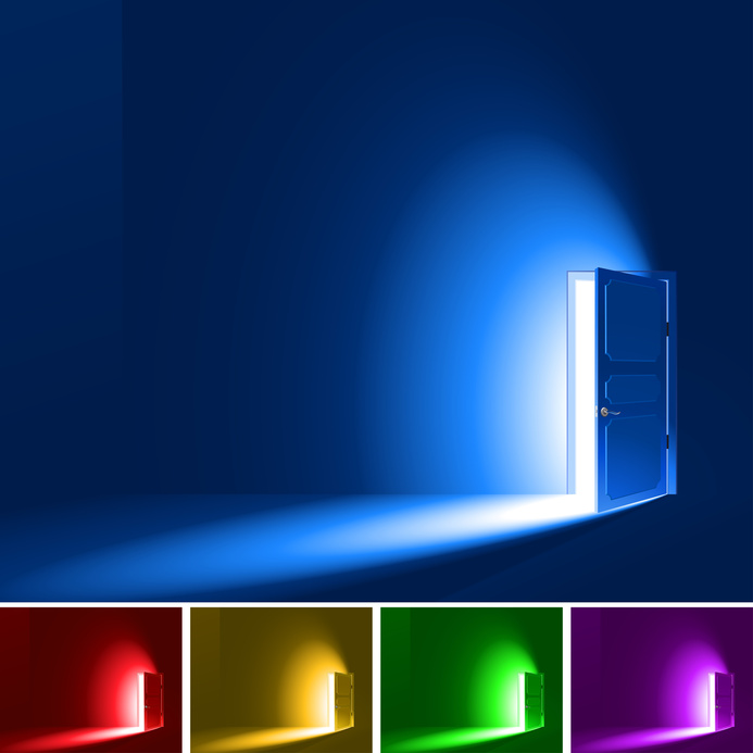 Light in a room through the open door; RGB; Eps8; No Mesh