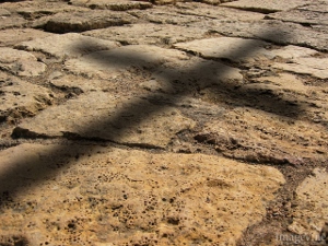 Cross Shadow on Cobblestones